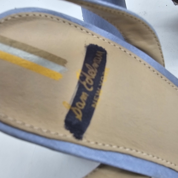 Sam Edelman Kia Square Toe Heels Oslo Blue Size 6 - Picture 4 of 11